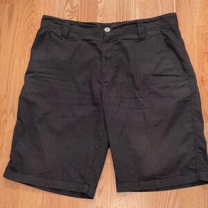 Mens Always Push‎ Forward Black Pinstripe Shorts Size 34 Cotton Blend Recycled